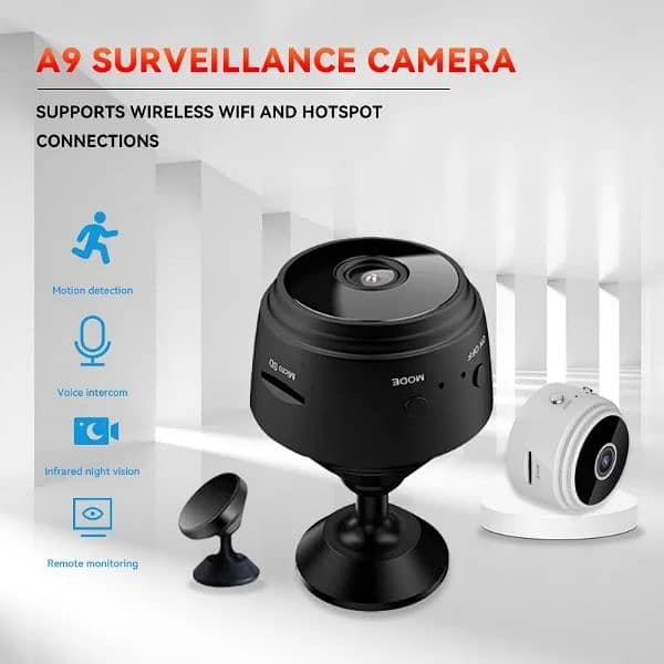 A9 1080p Hd 2MP SPEED-X Magnetic Wifi Mini Camera WITH V380 APP