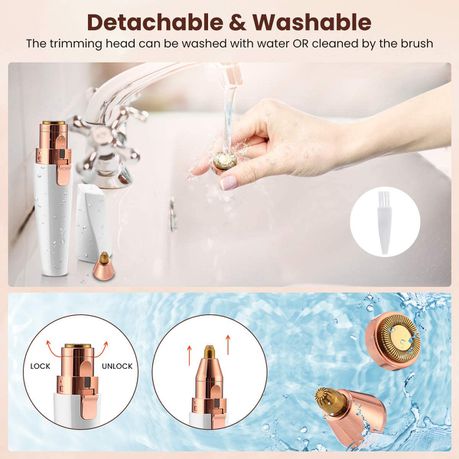 2 In 1 Facial Hair Remover & Eyebrow Trimmer USB Rechargeable